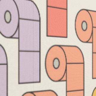 1950年代転がの虹色のトイレ紙 壁紙