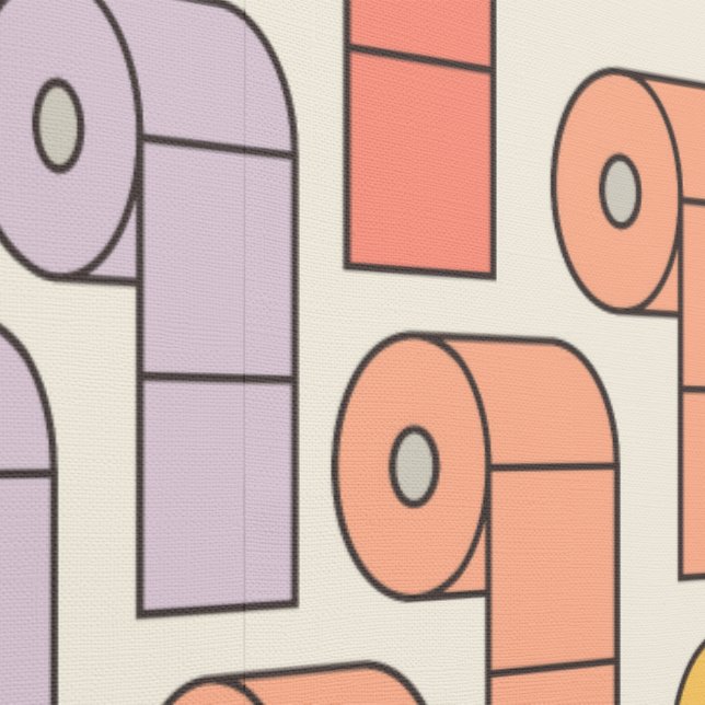 1950年代転がの虹色のトイレ紙 壁紙 (縫い目)