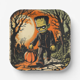 1950年代頃の「トリックまたはトリートフランキー」レプリカ ペーパープレート