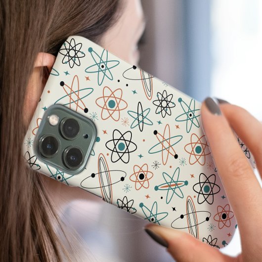 1950年代 アトミック エラ スペース エイジ ミッドセンチュリー パターン iPhone 16ケース