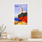 1950年代 イタリアの夏 - イタリアの海岸 ヴィンテージ ポスター (キッチン)