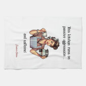 1950年代 – スタイル女性コーヒーポットおもしろい パーソナライズされた キッチンタオル (横)