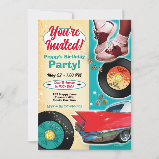 1950年代 テーマパーティーの招待状 2 招待状 (正面)