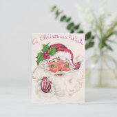 1950年代 レトロ ビンテージ クリスマス サンタ ホリデー カード (スタンド正面)