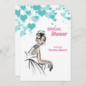 1950年代 ヴィンテージ ウェディング ブライダルシャワー 招待状 (正面/裏面)