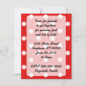 1950年代 指さす女性のランチ会 招待状 (裏面)