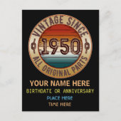 1950年以来のヴィンテージ オリジナルパーツ  ポストカード (正面)