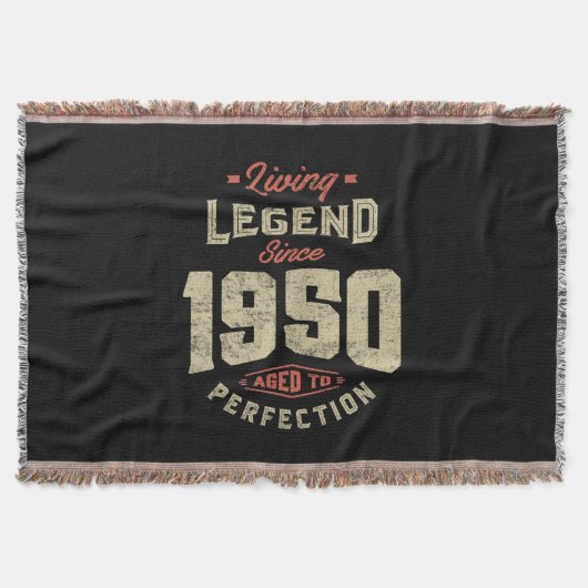 1950年以来の伝説の誕生日ギフト スローブランケット (正面)
