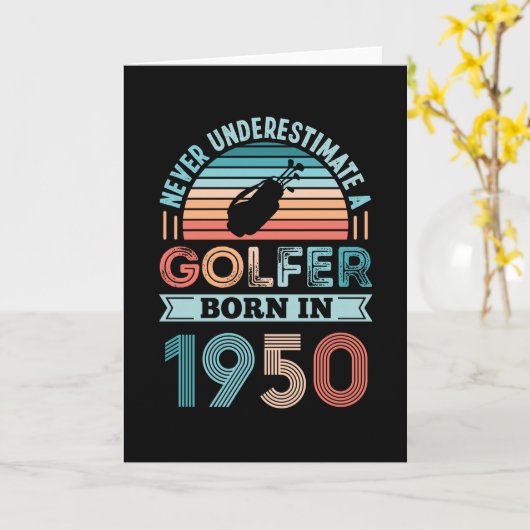 1950年生まれのゴルファー 70歳の誕生日プレゼント お父さんへ カード (黄色い花)