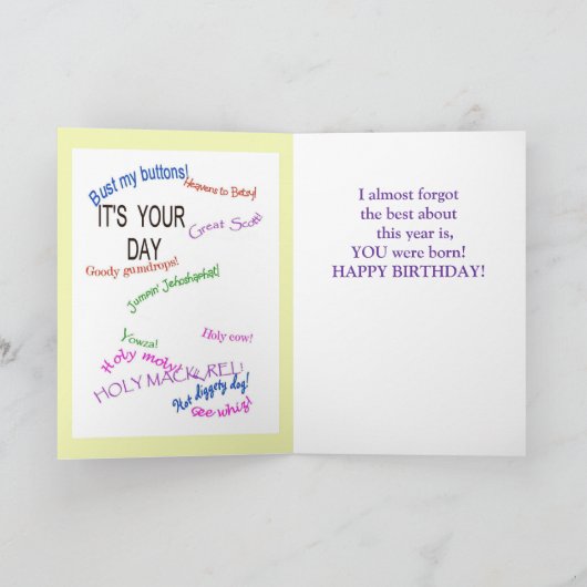 1950年生まれました カード (内部)