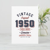 1950年生まれ ヴィンテージ1950年 誕生日プレゼント 招待状 (スタンド正面)