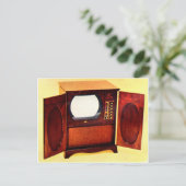 1950年頃のテレビセットその1 ポストカード (スタンド正面)