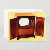 1950年頃のテレビセットその1 ポストカード (正面/裏面)
