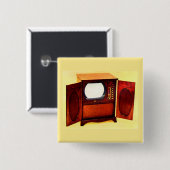 1950年頃のテレビセットno.1 缶バッジ (正面&裏面)