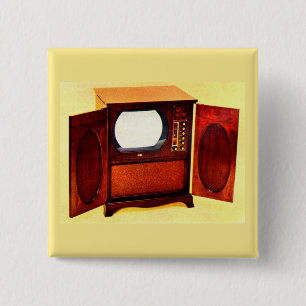 1950年頃のテレビセットno.1 缶バッジ