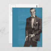 1950年頃のハンサムな男でタキシードを着ている ポストカード (正面/裏面)