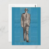 1950年頃の鋭い服装の男 ポストカード (正面/裏面)
