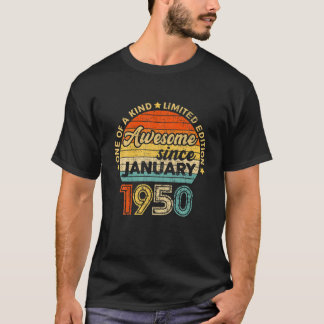 1950年1月以素晴らし降72歳ギフト72日 Tシャツ