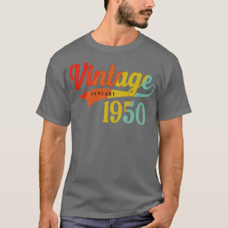 1950年1月誕生日ヴィンテージ1950年1月素晴らし Tシャツ