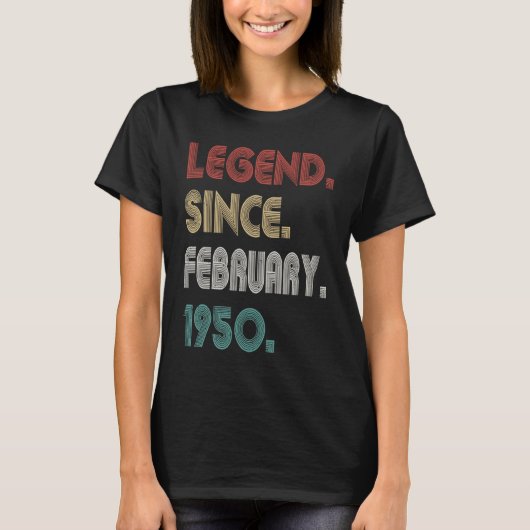 1950年2月以来73歳のヴィンテージ伝説 Tシャツ (正面)