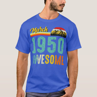 1950年3月誕生日ギフトシャツヴィンテージ1950年3月 Tシャツ