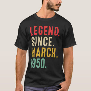 1950年3月73日生田以来73歳の伝説 Tシャツ
