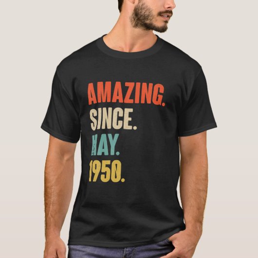 1950年5月以来の素晴らしい誕生日 – 贈り物71年 Tシャツ (正面)