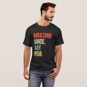 1950年5月以来の素晴らしい誕生日 – 贈り物71年 Tシャツ (正面フル)