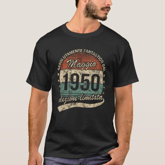 1950年5月以来の絶対に素晴らしいレトロ誕生日 Tシャツ (正面)