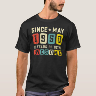 1950年5月素晴らしヴィンテージ以来72番目の誕生日 Tシャツ