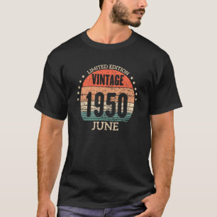 1950年6素晴らし月以来73番目の誕生日 Tシャツ