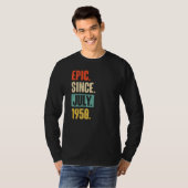 1950年7月以来の叙事詩72歳72誕生日ギ Tシャツ (正面フル)