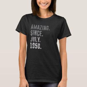 1950年7月以来の驚き72番目の誕生日ヴィンテージ1950 Tシャツ