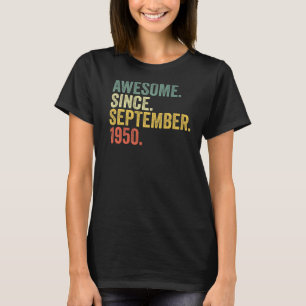 1950年9月以素晴らし降72番目の誕生日 Tシャツ