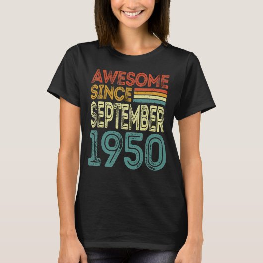 1950年9素晴らし月72日Biから72歳 Tシャツ (正面)