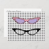 1950猫眼鏡ノートカード ポストカード (正面/裏面)