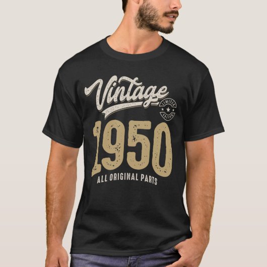 1950生まれ年のヴィンテージ- 72番目の誕生日レトロクラシック Tシャツ (正面)