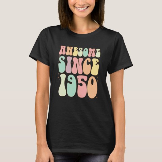1950素晴らし年誕生日72歳の女性が私 Tシャツ (正面)