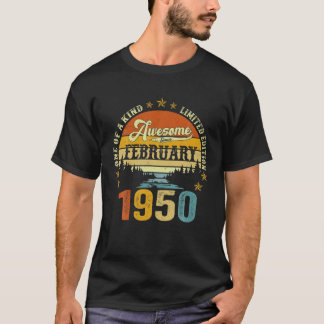 1950素晴らし年2月以降ヴィンテージ72誕生日 Tシャツ