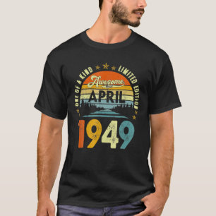 1950素晴らし年4月よりヴィンテージ72誕生日 Tシャツ