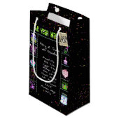 1950誕生年トリビア黒小抱き枕 スモールペーパーバッグ (正面アングル)