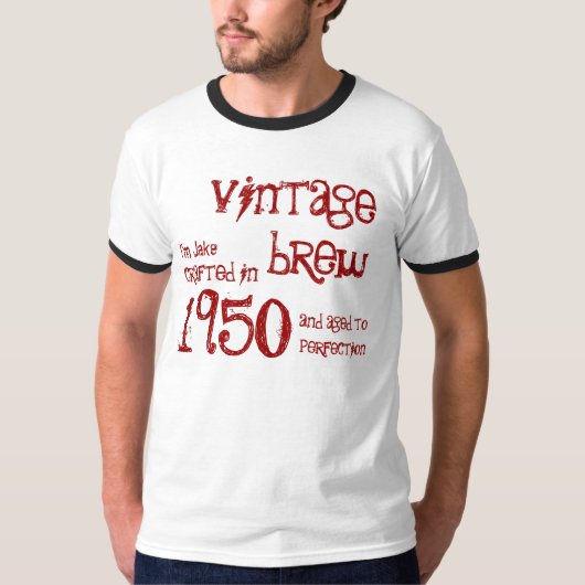 1950誕生日年第65のヴィンテージの醸造物の信号器 Tシャツ (正面)