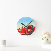 1950赤レーシングカー ラウンド壁時計 (ホーム)