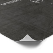 1950飛行船飛行機特許スケッチプリント ポスター (角)