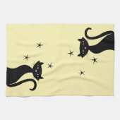 1950-スタイル黒猫 キッチンタオル (横)