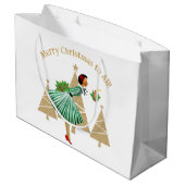 1950 ヴィンテージ レディ クリスマス グリーティングズ ラージペーパーバッグ (裏面アングル)