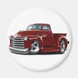 1950-52年のChevyのあずき色のトラック マグネット