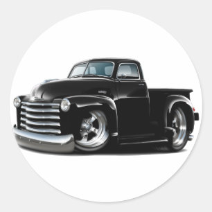 1950-52年のChevyの黒いトラック ラウンドシール
