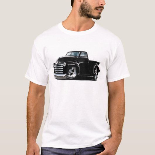 1950-52年のChevyの黒いトラック Tシャツ (正面)
