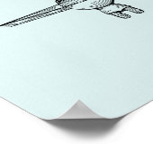 1950 Airship Airplane Patent Art Drawing Print ポスター (角)